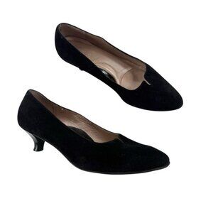 Beautifeel Suede Kitten Heel Pump Black Size 37 or US 6.5